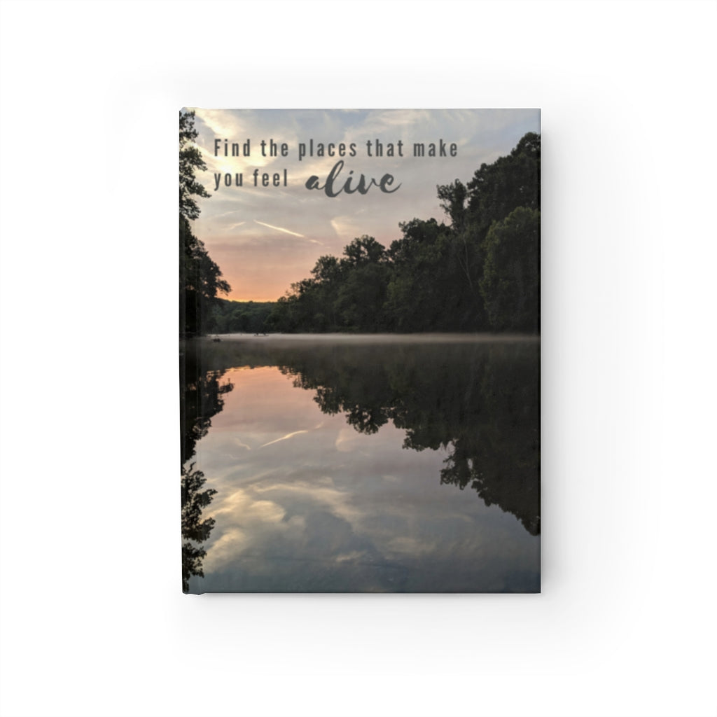 Caney Fork River with quote "Find the places that make you feel alive"