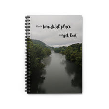 Load image into Gallery viewer, Caney Fork River with quote &quot;Find a beautiful place and get lost&quot;
