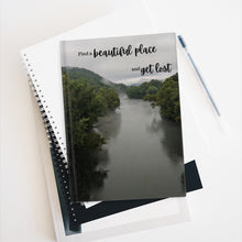 Load image into Gallery viewer, Caney Fork River with quote &quot;Find a beautiful place and get lost&quot;
