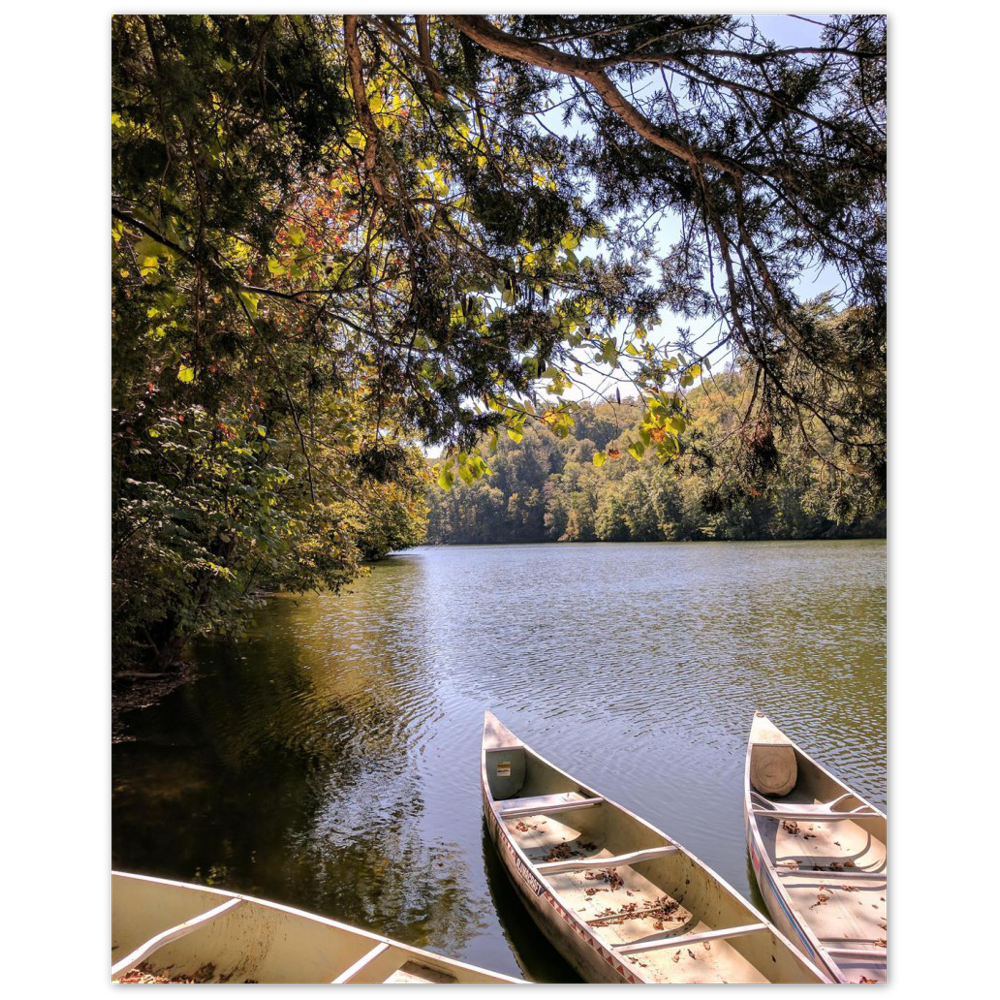 Canoes in lake at Standing Stone State Park, Livingston, Tennessee