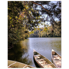 Load image into Gallery viewer, Canoes in lake at Standing Stone State Park, Livingston, Tennessee
