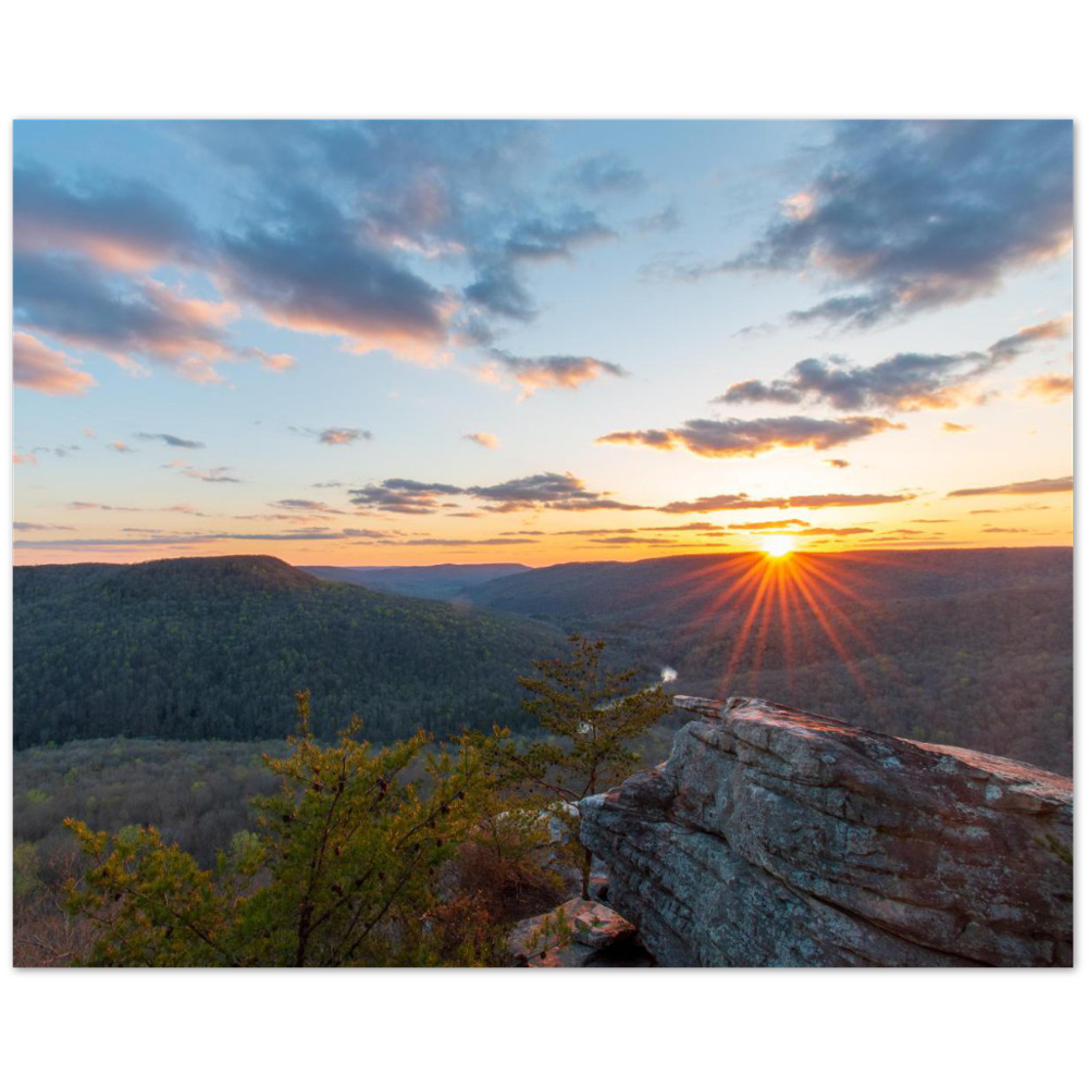 Mountain views at Welch Point in Sparta, Tennessee at sunset
