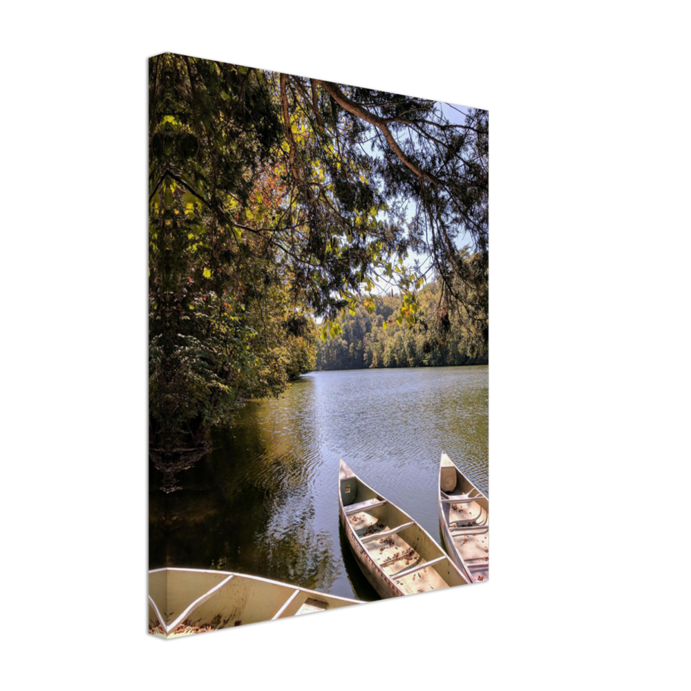 Canoes in lake at Standing Stone State Park, Livingston, Tennessee