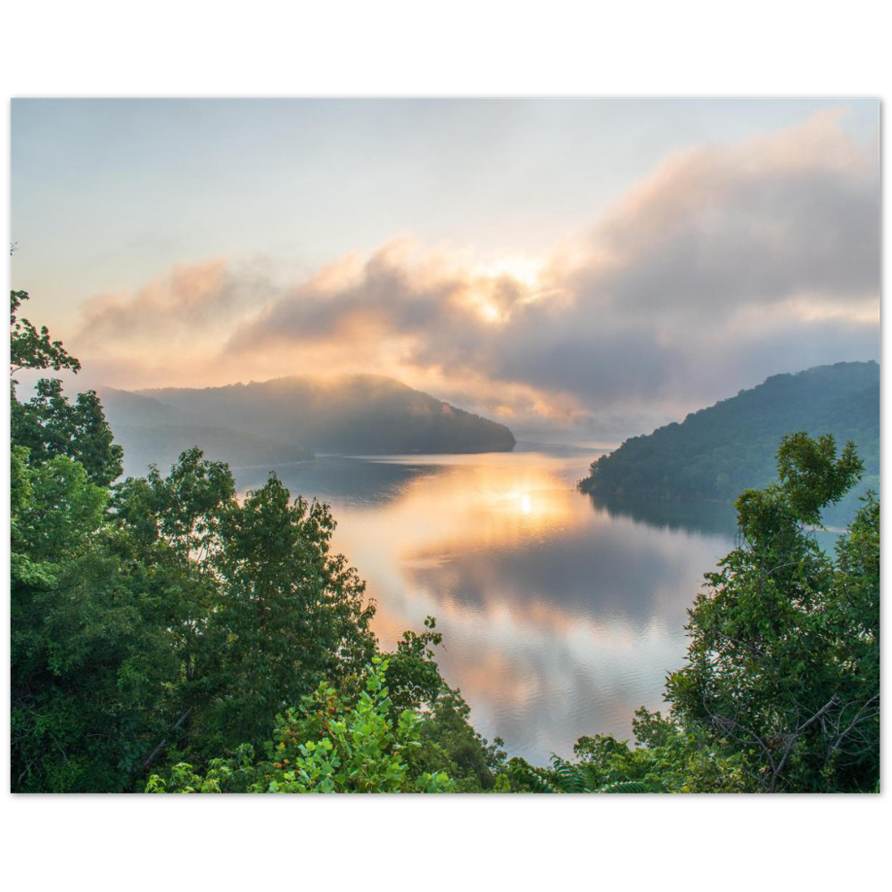 Sunrise on Center Hill Lake in Smithville, Tennessee